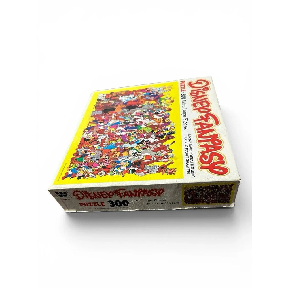 Disney Fantasy Characters 300 Extra Large Pieces Whitman 1981 Puzzle Complete